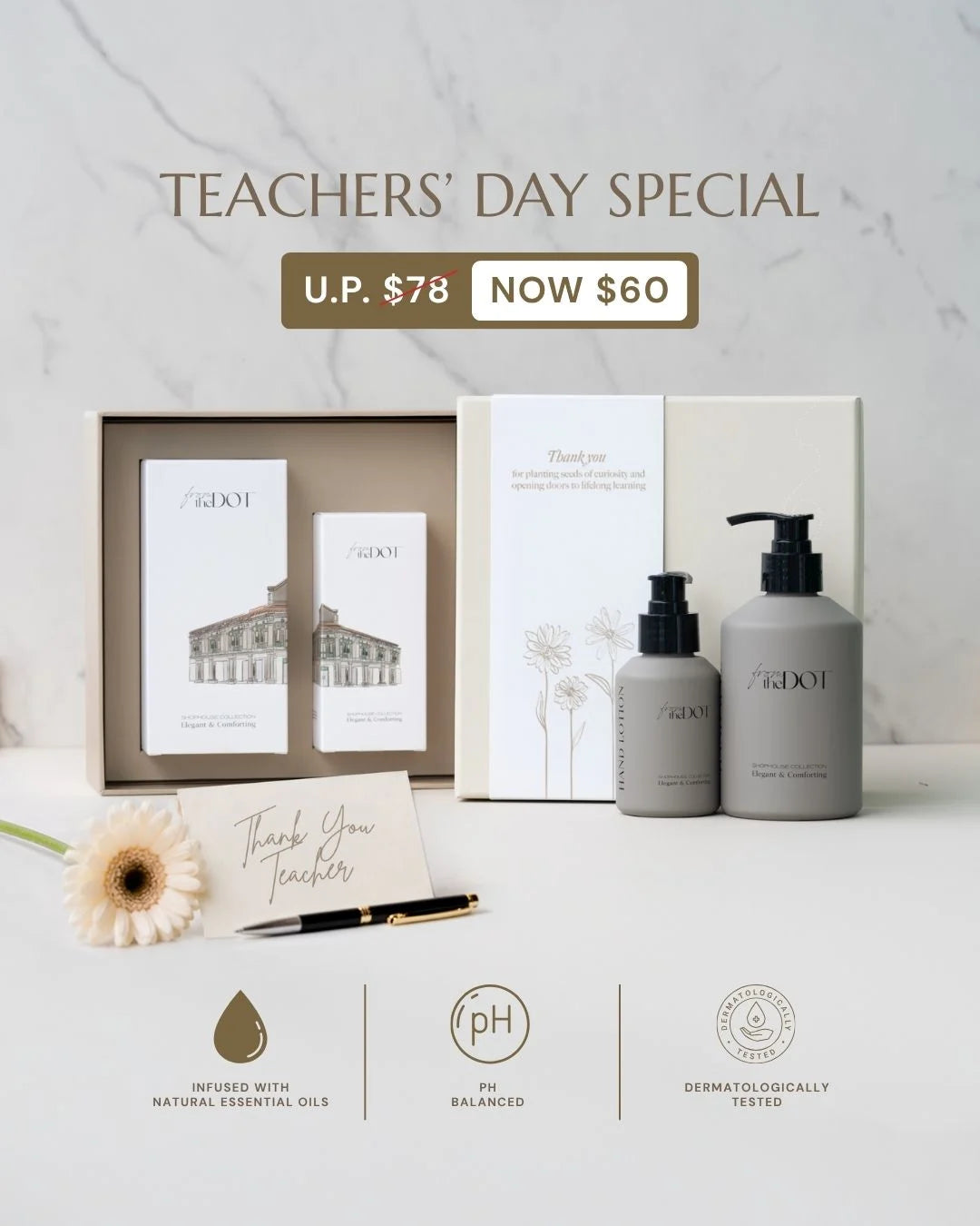 Elegant & Comforting Duo Gift Set With THANK YOU Sleeve